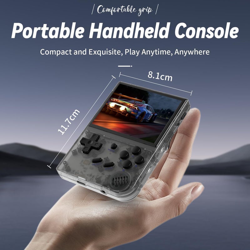 GiipGoop RG35XX 2024 Retro Gaming Consoles with 64GB Card rg35xx Handheld Game Console 3.5 inch IPS Screen Linux System Classic Emulator Hand Held Gaming Console Support HD TV Output Black - Image 5